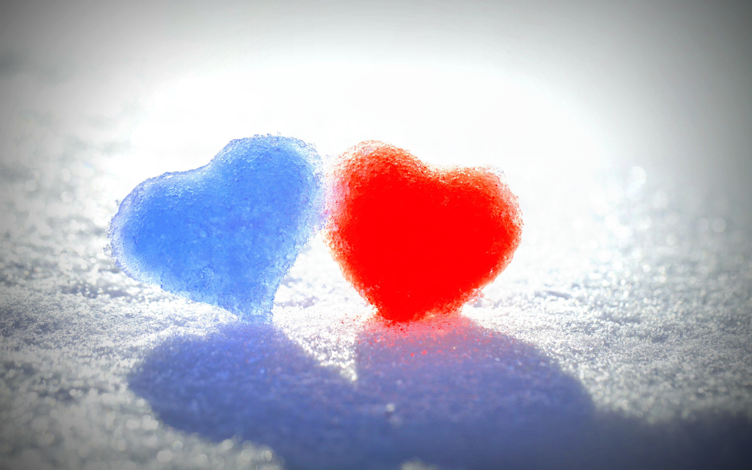 Blue Red Snow Hearts3195417858 - Blue Red Snow Hearts - Snow, Hearts, Fingers, blue